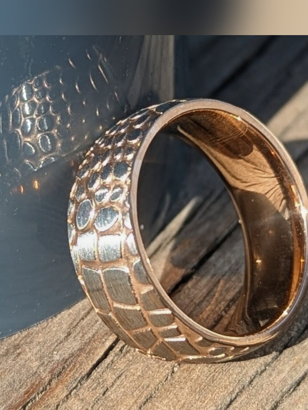 8MM Two-Tone Rose Gold & Silvertone Superconductor Ring  8 & 11.5